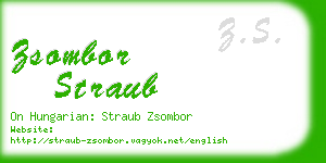 zsombor straub business card